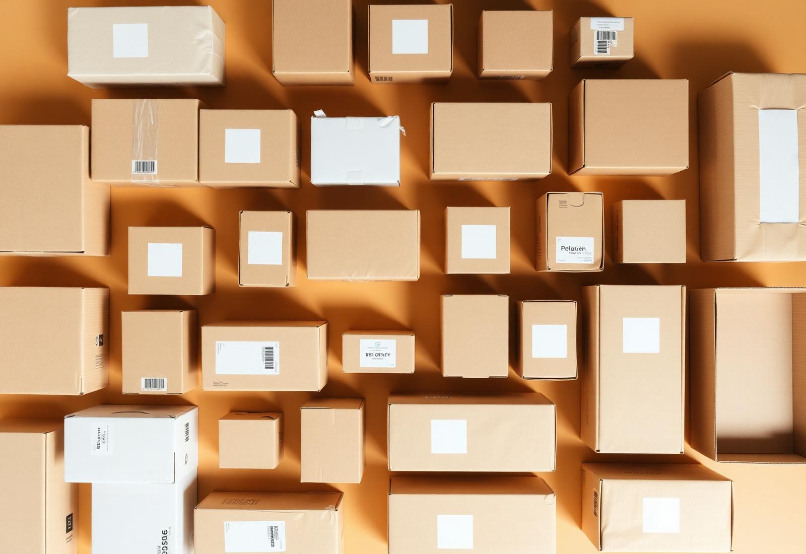 Overhead view of wholesale packaged goods